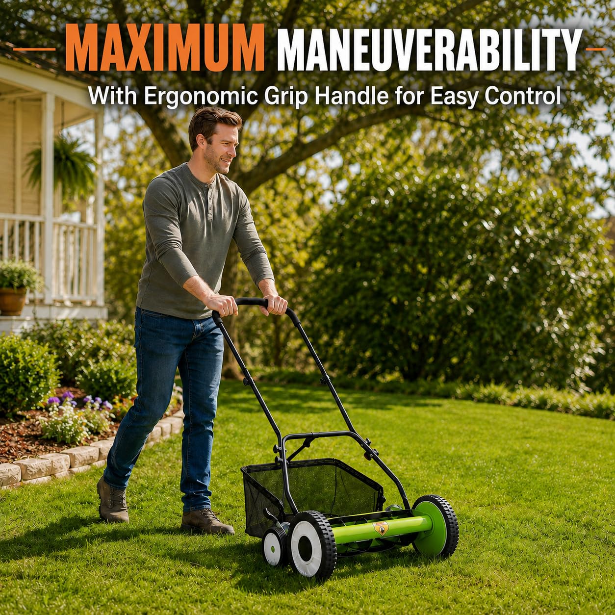 18 Inch Push Reel Lawn Mower,  - Conventional Reel recension och pris